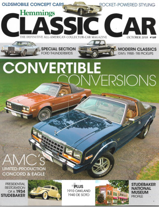HEMMINGS CLASSIC CAR 2018 OCT - THUNDERBIRDS, GM'S 88-98 PICKUPS, CONVERTIBLES